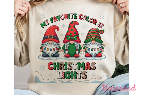 Christmas Gnome Lights PNG Clipart & Illustrations
