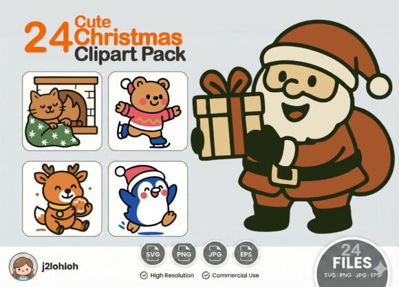 Cute Christmas Set 02: Premium Illustrations