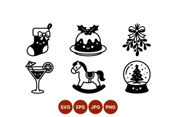 Cute Christmas Stocking Pudding Illustrations Review