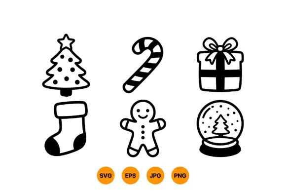 Cute Christmas SVG Icons Pack: Illustrations for Sellers