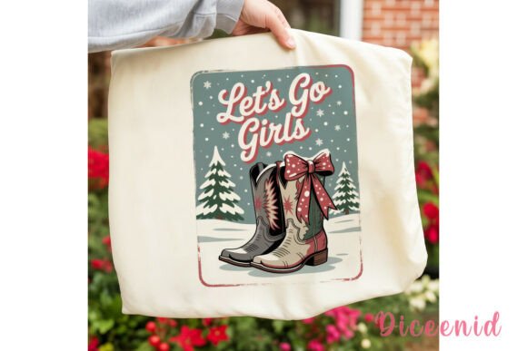 Let s Go Girls Christmas Boots PNG: Festive Illustrations