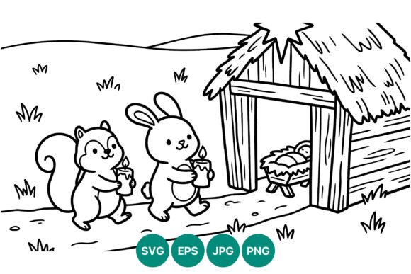 Nativity Bunny & Squirrel Illustrations Review