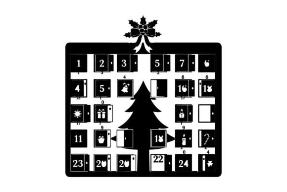 Review: Christmas Advent Calendar with Tree Silh Illustrations