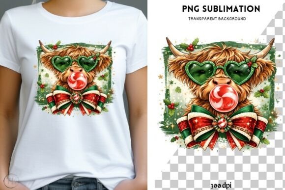Review: Christmas Highland Cow PNG Funny Illustrations