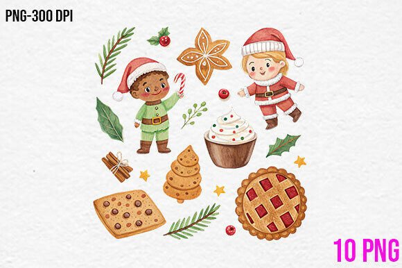 Review: Christmas Kids Set Clipart PNG Illustrations