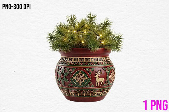 Reviewing Christmas Plant Pot Illustrations for Branding