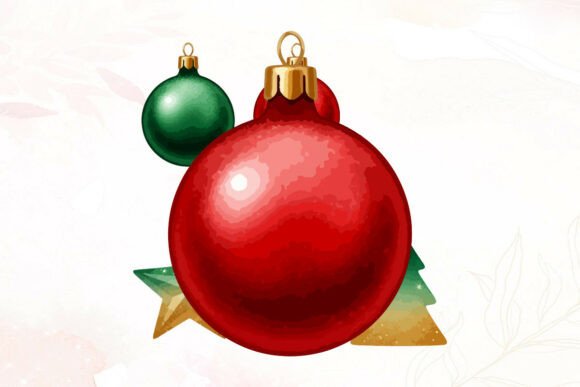 Set of Minimal Christmas Ornaments & Illustrations